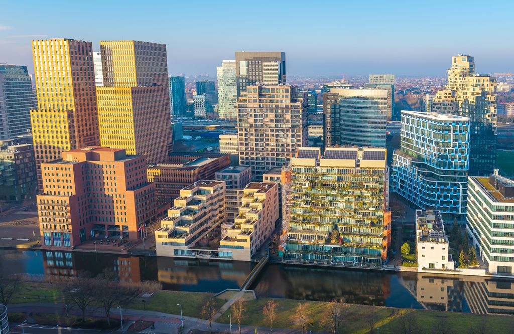 Kantoorgebouwen aan de Zuidas